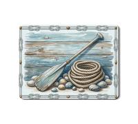 Tapetes náuticos de secado de platos de remo para cocina, color azul océano, rústico, costero, absorbente, escurridor de goma, tapete de secado para decoración de playa de verano, protector de