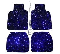 Tapetes para Auto LED Starlight, Set Completo, Cielo Estrellado Brillante, Tapete Anti-Deslizante con Control Remoto, Tapete Lavable De Fibra Óptica, Tapete Interior Negro Auto(Type-C)