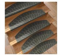 Tapetes Para Escaleras Alfombras autoadhesivas for escaleras, alfombra suave for escalones, protectora antideslizante de poliéster, cubiertas for peldaños , alfombras for pies(Gery,65x24cm 15piece)