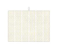 Tapetes para secar platos con textura dorada, geometría a cuadros, curvas, de microfibra, ultra absorbentes, tamaño pequeño, 40 x 45 cm