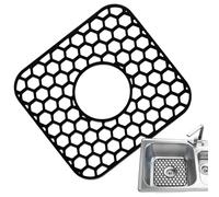 Tapetes protectores de fregadero de cocina, tapete seco de silicona para porcelana, almohadilla de rejilla antideslizante resistente al calor de 12 x 11 pulgadas para armario, encimera, debajo del