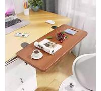 TapferBahn - Estante plegable para reposabrazos de escritorio, bandeja versátil para teclado y extensor de escritorio sin perforaciones para el hogar/oficina, organizador de mesa multifuncional y