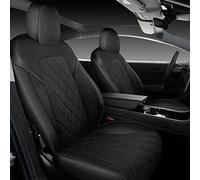 Tapha Juego de Fundas de Asiento de Piel sintética para Tesla Model 3 2017-2022, Transpirables y Resistentes al Agua, Incluye Fundas de Asiento para Asientos Delanteros y Traseros (Negro)