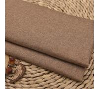 Tapicería de tela de lino de algodón grueso liso por metro para sofá, cojín de almohada, hecho a mano, tela cifrada de costura, beige y gris para coser (Nº 7, café café)