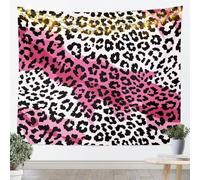 Tapices con estampado de leopardo, tamaño XL, piel de animal salvaje, patrón de pelo, alfombra de salón, color rosa, gueda africana, animal, arte colgante de pared para adultos