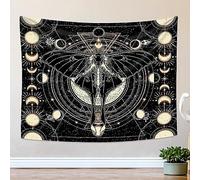 Tapices de diseño de mariposa polilla,Tapiz Pared Árbol Grande Tela Decoracion Pared Mandala Indios Tapices Decorativos de Tela Boho Paisajes Tapiz Japonesa Psicodélico 130 x 150 cm