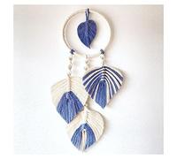 Tapices Macramé Tapiz de decoración de Pared de Hoja de Pluma de Hoja Creativa, Colgante Decorativo de Fondo Retro japonés (Color : A3)