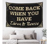 Tapices para dormitorio que vuelven cuando tienes tacos y alcohol. Tapiz divertido para decoración del hogar, decoración de puerta de dormitorio (tamaño : 100 x 150 cm)