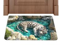 Tapiis Illusion d'Optique 3D - Velour 40x60cm 50x80cm | Tapiss piège Illusion avec tapis sol antidérapant et absorbant, tapisy jeu pour animaux de compagnie | Entrée, cocina, Salle de bai