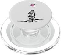 Tapir Triste con un corazón solidario y comunitario PopSockets PopGrip para MagSafe