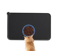 Tapis Alimentaire Silicona - Plateau Rebords Hauts | Mat de Nourriture Chat Chien - 18,9x11,8 Pouces Pad Étanche, Protección Sol Anti-Dérapante Pour Bols Eau, Accesorio de cocina