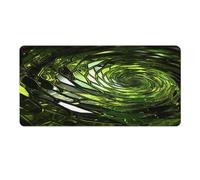 Tapis de bureau abstrait serpent vert 40 x 80 cm avec bords cousus, grand tapis de souris gaming antidérapant en caoutchouc pour ordinateur de bureau, clavier, ordinateur portable et souris de trava