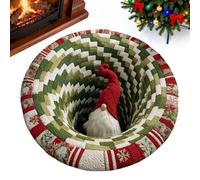 Tapis de Noël 3D Illusion d'Optique - Décoration de Sol Festive pour Intérieur et Extérieur | Pour Entrée et Jardin, Terrasse et Porche, Maison et Salon, Cuisine et Chambre, Décoration Amusante