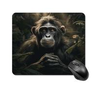 Tapis de Souris carré imperméable Avec Motif Singe Dans la Jungle, antidérapant, pour le Bureau, Les Jeux et la Maison.