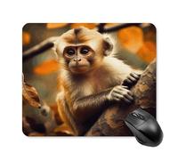 Tapis de Souris carré imperméable Avec Motif Singe Sur un arbre, antidérapant, idéal pour Les Jeux Sur Bureau, au Bureau et à la Maison.