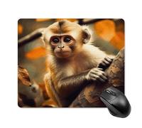 Tapis de Souris carré imperméable Avec Motif Singe Sur un arbre, antidérapant, idéal pour Les Jeux Sur Bureau, au Bureau et à la Maison.