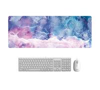 Tapis de Souris d'ordinateur Creative Marble Cartoon Cartoon Pad de Bureau Grand Tapis de Souris Star marbre 11.8X31.5X0.06 in