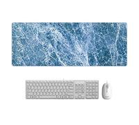 Tapis de Souris d'ordinateur Creative Marble Color Cartoon Cartoon Pad Large Mouse Pad Blue Marbre 11.8X31.5X0.12 in