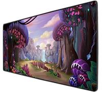 Tapis de souris Dream Keyboard Writing Desk Office Customized Computer Pad Mats Student Desk Creative Mat Mushroom house 31.5X15.5X0.12 in