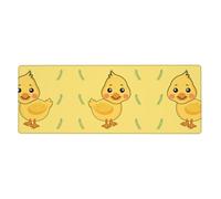 Tapis de souris gaming motif canard de dessin animé, format XL, protection de bureau, bords cousus, base antidérapante en caoutchouc, tapis de souris amusant pour la maison et le bureau, 30,5 x 80 c