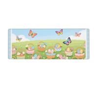 Tapis de souris gaming papillon pour clavier et souris, format XL, protection de bureau, bords cousus, base en caoutchouc antidérapante, tapis de souris amusant pour la maison et le bureau, 30,5 x 8