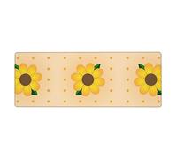 Tapis de souris gaming Tournesol doré pour clavier et souris, format XL, protection de bureau, bords cousus, base en caoutchouc antidérapante, tapis de souris amusant pour la maison et le bureau, 30