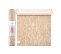Myga Esterilla de yoga de yute, esterilla antideslizante para yoga, meditación y fitness, esterilla multiusos con correa de transporte, ideal para hombres y mujeres, (blanco)(183 cm x 61 cm x 5 mm)