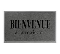 Tapis Déco - 1740411, Tapete De Entrada Rectangulo, 45 X 75 Cm, Maison, Alfombra De Entrada, Gris/Negro