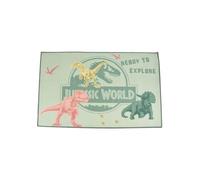 Tapis Dinosaurio - CASA DIVERTIDA - Mundo Jurásico - 120x80 cm - Multicolor - Lavable en superficie