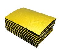 Tapis d'isolation phonique pour voiture - Insonorisation thermique, Réduction des bruits | Protection phonique automobile, 10 pièces, Parfait pour le moteur, toit et portes, Améliore l'acoustique et l