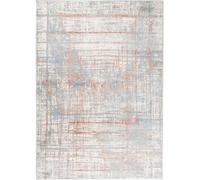 Tapiso Alfombra de salón comedor rosa gris azul crema abstracto 200x300