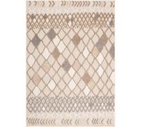 Tapiso Alfombra interior exterior 3d beige gris crema marrón 200x300cm