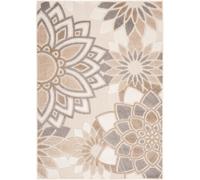 Tapiso Alfombra interior exterior 3d crema beige gris marrón 200x300cm