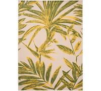 Tapiso Alfombra interior exterior verde amarillo hojas 3d 200 x 300 cm