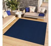 TAPISO Alfombra Mono Cuadrada De Pelo Corto Interior Diseño Moderno Azul Marino Diseño Monocolor Alfombra Salón Dormitorio Adulto Comedor Cocina Resistente Exterior Oeko-Tex 250 x 250 cm