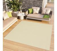 TAPISO Alfombra Mono Cuadrada De Pelo Corto Interior Diseño Moderno Crema Diseño Monocolor Alfombra Salón Dormitorio Adulto Comedor Cocina Resistente Exterior Oeko-Tex 160 x 160 cm