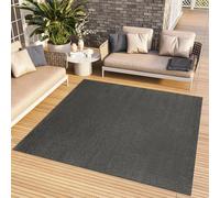 TAPISO Alfombra Mono Cuadrada De Pelo Corto Interior Diseño Moderno Gris Oscuro Diseño Unicolor Alfombra Salón Dormitorio Adulto Comedor Cocina Resistente Exterior Oeko-Tex 160 x 160 cm