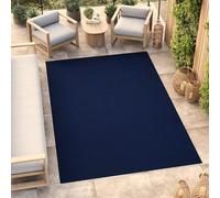 TAPISO Alfombra Monocromática De Pelo Corto Interior Diseño Moderno Azul Marino Diseño Unicolor Alfombra Salón Dormitorio Adulto Comedor Cocina Resistente Exterior Oeko-Tex 160 x 220 cm