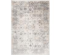 Tapiso Alfombra para salón comedor clásico beige gris flores 120x170