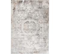 Tapiso Alfombra para salón comedor vintage marrón crema gris 200x300