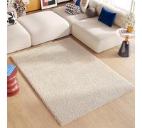 TAPISO Essence Alfombra Shaggy de Pelo Largo, Moderna, Color Beige, Monocolor, salón, Dormitorio, Cama para Adultos y niños, Escritorio, Suave, Muy Suave, Gruesa, Oeko-Tex, 300 x 400 cm