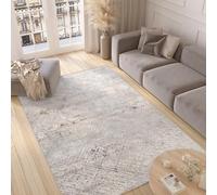 TAPISO Valley Alfombra de Pelo Corto Brillante Suave Diseño Moderno Gris Crema Grafito Beige Alfombra de Salón Dormitorio Habitación Oeko-Tex 160 x 220 cm