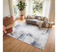 TAPISO Venezia Alfombra Salón Pelo Corto Impresa Fácil de Limpiar Azul Gris Difuminado Abstracto Moderno Antideslizante - Alfombra para Dormitorio Comedor Pasillo Oeko-Tex 180 x 250 cm