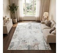 TAPISO Venezia Alfombra Salón Pelo Corto Impresa Fácil de Limpiar Gris Amarillo Difuminado Abstracto Moderno Antideslizante - Alfombra para Dormitorio Comedor Pasillo Oeko-Tex 300 x 400 cm