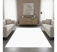 TapisTrend Alfombra de diseño Crema 160x230 cm clásica de acrílico con un Fino Borde geométrico para Sala de Estar, Dormitorio y Comedor