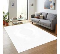 TapisTrend Alfombra de diseño Crema 160x230 cm clásica Oriental de acrílico con medallón Floral para Sala de Estar, Dormitorio y Comedor