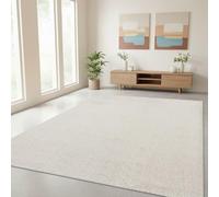 TapisTrend Alfombra de diseño Crema 160x230 cm Moderna de Color y Textura Gruesa para Sala de Estar, Dormitorio y Comedor