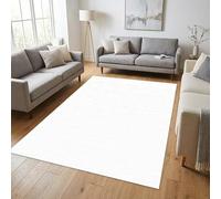 TapisTrend Alfombra de diseño Crema 160x230 cm Moderna Lisa de acrílico Texturizado para Sala de Estar, Dormitorio y Comedor
