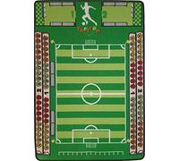 TAPITOM | Alfombra de fútbol para niños - 95 x 133 cm | Alfombrillas de Juego para Campos de fútbol | Alfombrillas para Habitaciones Infantiles Fútbol Universe | Dobladillo Antideslizante | Normas CE