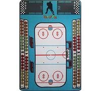 TAPITOM | Alfombra de Hockey para niños - 95 x 133 cm | Alfombra de Juego para Pista de Hielo | Alfombrilla Infantil Universo de Hockey sobre Hielo | Dobladillo Antideslizante | Normas CE